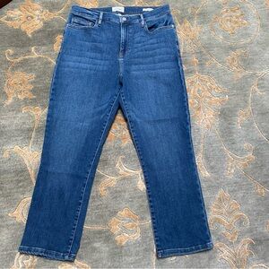 FRAME Denim "Le High Straight Leg" Jeans Cigarette Crop